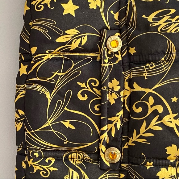 G-Unit Faux Fur Trim Hood Long Sleeves Gold & Black Puffer Jacket Girl’s Size XS - Picture 8 of 16